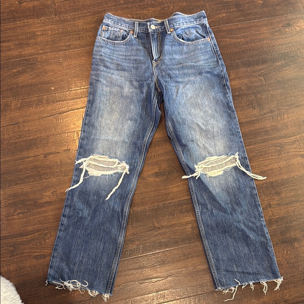Women’s Low Pro Distressed Blue Jeans